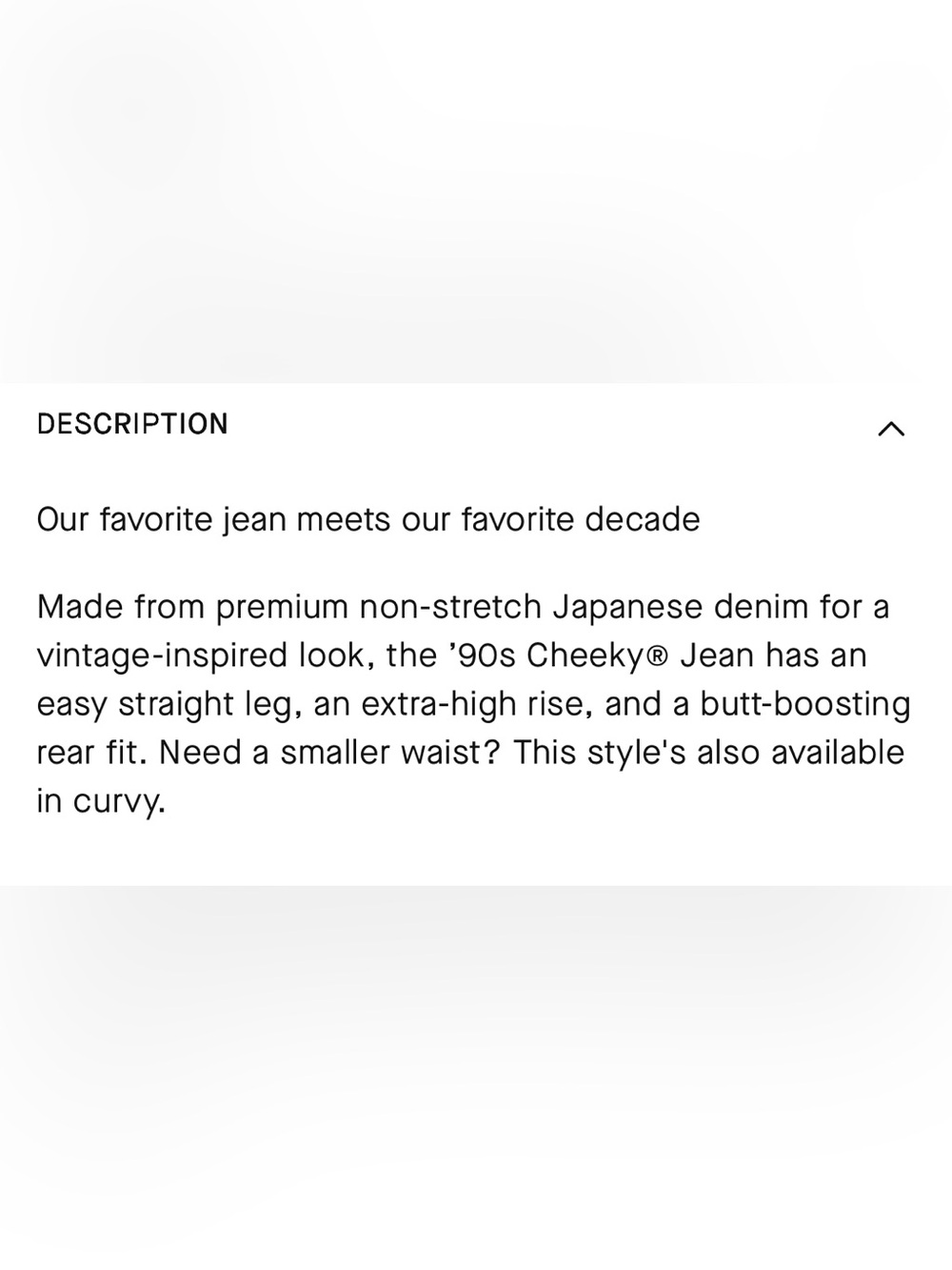 Everlane Highrise Blue The 90s Cheeky Jeans Size 25 Organic Cotton - Picture 2 of 13